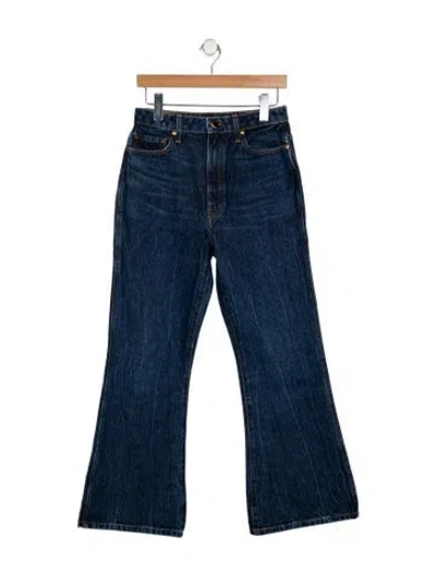 Pre-owned Khaite High-rise Wide Leg Jeans In Blue