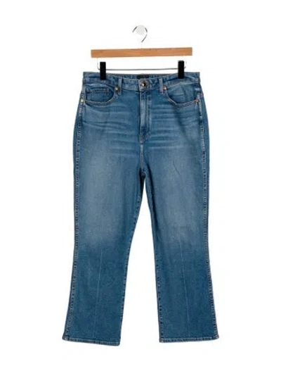 Pre-owned Khaite High-rise Wide Leg Jeans In Blue