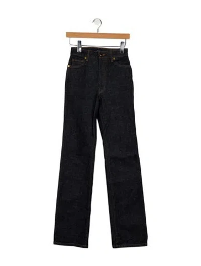 Pre-owned Khaite High-rise Wide Leg Jeans In Blue