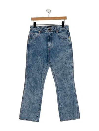 Pre-owned Khaite High-rise Wide Leg Jeans In Blue