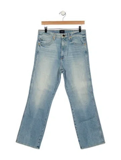 Pre-owned Khaite High-rise Wide Leg Jeans In Blue