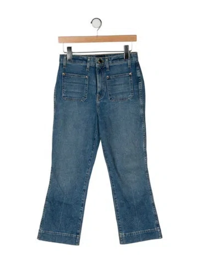 Pre-owned Khaite High-rise Wide Leg Jeans In Blue