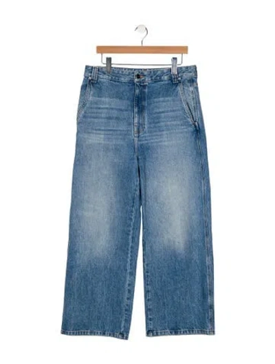 Pre-owned Khaite High-rise Wide Leg Jeans In Blue