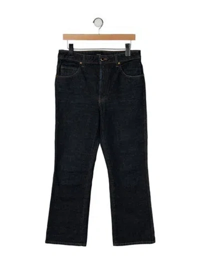 Pre-owned Khaite High-rise Wide Leg Jeans In Blue