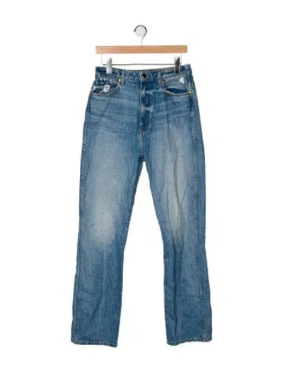 Pre-owned Khaite High-rise Wide Leg Jeans In Blue