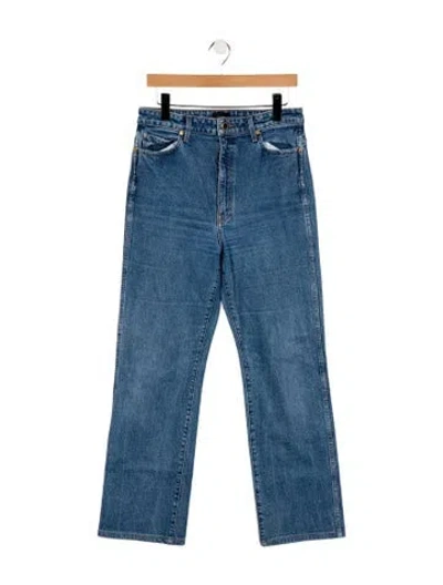 Pre-owned Khaite High-rise Wide Leg Jeans In Blue