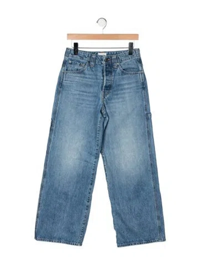 Pre-owned Khaite High-rise Wide Leg Jeans In Blue