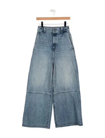 Pre-owned Khaite High-rise Wide Leg Jeans In Blue