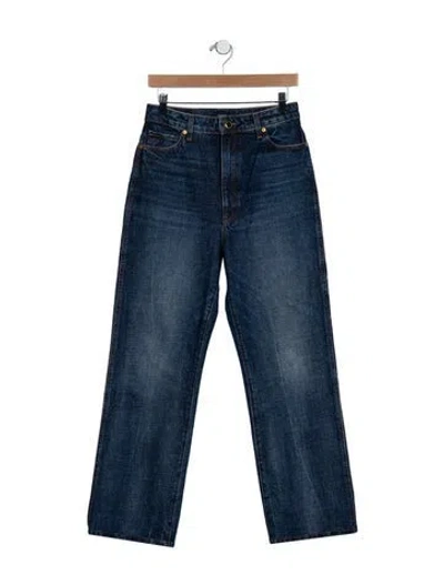 Pre-owned Khaite High-rise Wide Leg Jeans In Blue