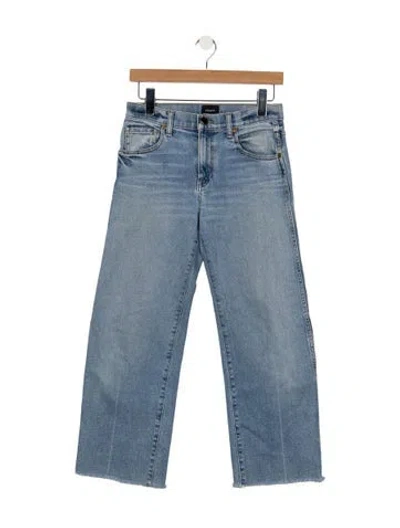 Pre-owned Khaite High-rise Wide Leg Jeans In Blue