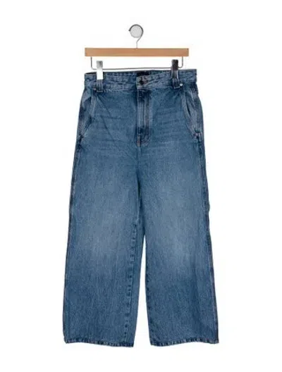 Pre-owned Khaite High-rise Wide Leg Jeans In Blue