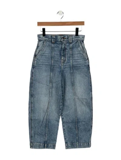 Pre-owned Khaite High-rise Wide Leg Jeans In Blue