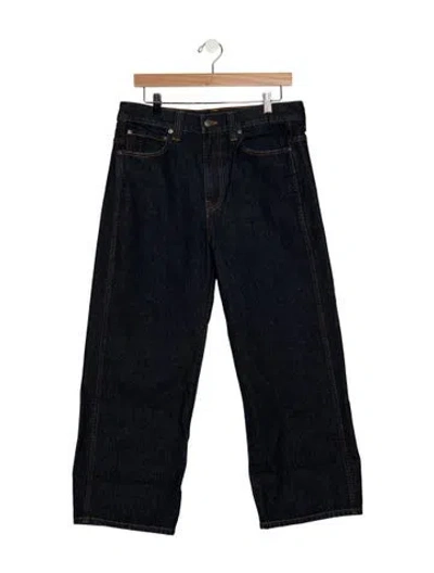 Pre-owned Khaite High-rise Wide Leg Jeans In Blue