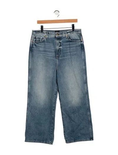 Pre-owned Khaite High-rise Wide Leg Jeans In Blue