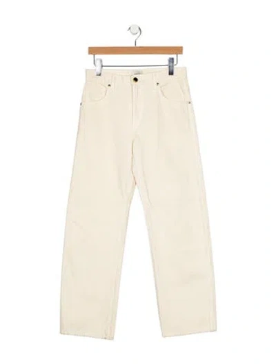 Pre-owned Khaite High-rise Wide Leg Jeans In Neutral