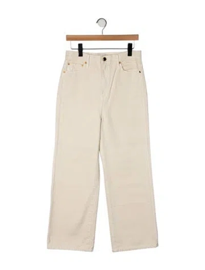 Pre-owned Khaite High-rise Wide Leg Jeans In Neutral