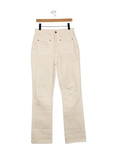 Pre-owned Khaite High-rise Wide Leg Jeans In Neutral
