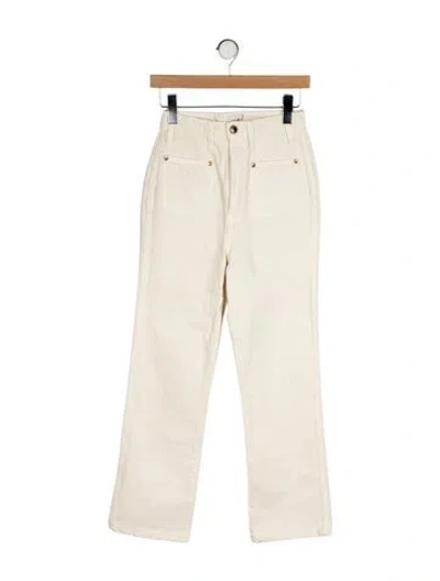 Pre-owned Khaite High-rise Wide Leg Jeans In Neutral