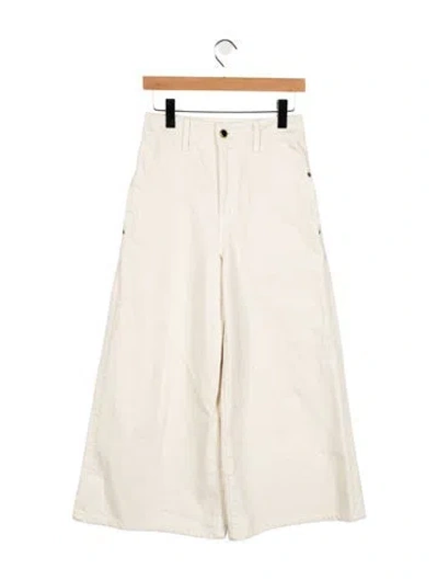 Pre-owned Khaite High-rise Wide Leg Jeans In Neutrals