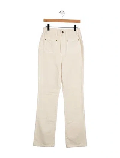 Pre-owned Khaite High-rise Wide Leg Jeans In Neutrals