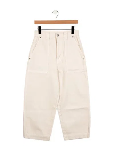 Pre-owned Khaite High-rise Wide Leg Jeans In Neutrals