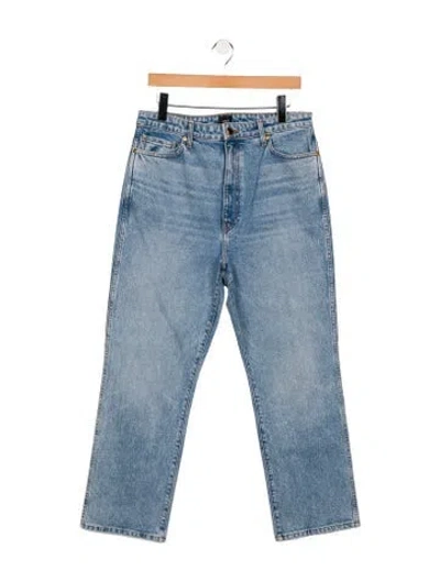 Pre-owned Khaite High-rise Wide Leg Jeans W/ Tags In Blue