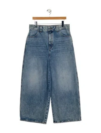 Pre-owned Khaite High-rise Wide Leg Jeans W/ Tags In Blue