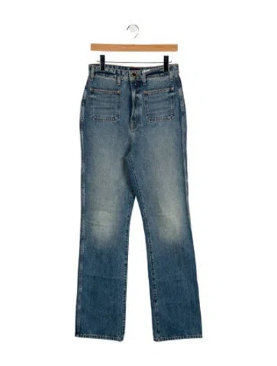 Pre-owned Khaite High-rise Wide Leg Jeans W/ Tags In Blue