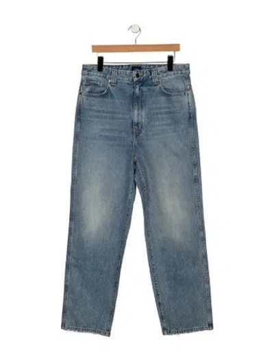 Pre-owned Khaite High-rise Wide Leg Jeans W/ Tags In Blue