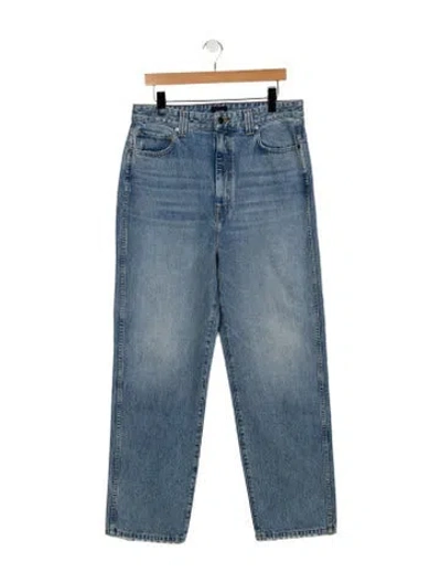 Pre-owned Khaite High-rise Wide Leg Jeans W/ Tags In Blue