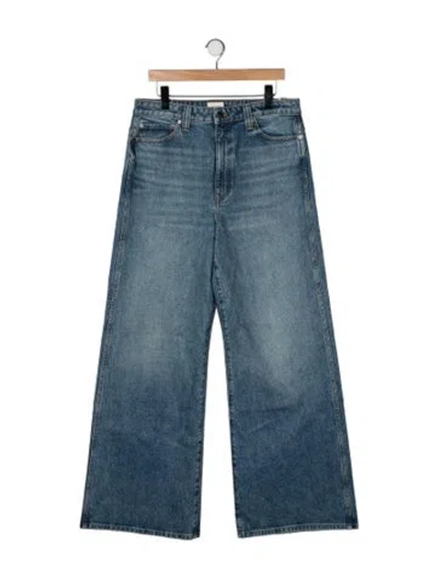 Pre-owned Khaite High-rise Wide Leg Jeans W/ Tags In Blue