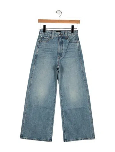 Pre-owned Khaite High-rise Wide Leg Jeans W/ Tags In Blue