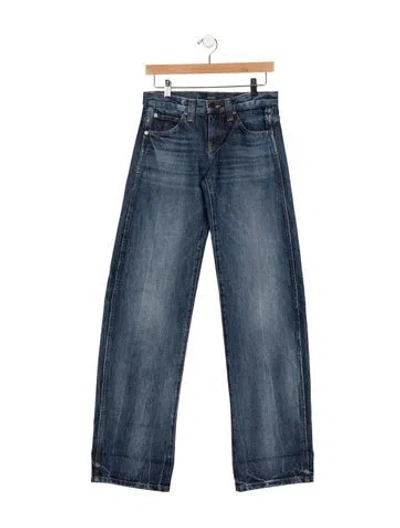 Pre-owned Khaite High-rise Wide Leg Jeans W/ Tags In Blue