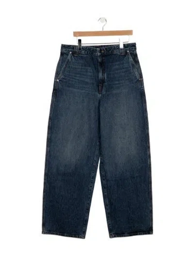 Pre-owned Khaite High-rise Wide Leg Jeans W/ Tags In Blue