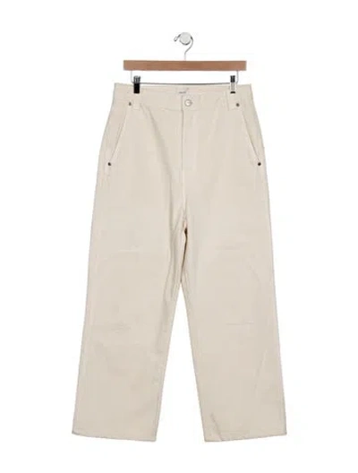 Pre-owned Khaite High-rise Wide Leg Jeans In White