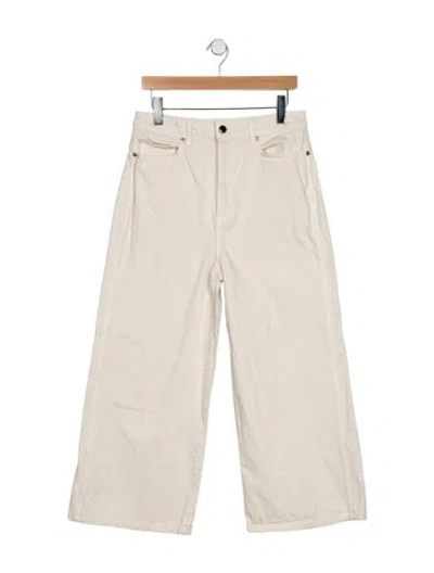 Pre-owned Khaite High-rise Wide Leg Jeans In White