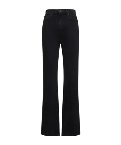 Khaite High-waist Flare Jeans In Black