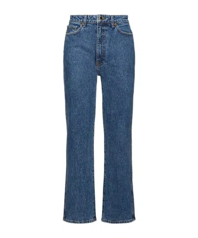 Khaite High-waisted Straight Jeans In Blue
