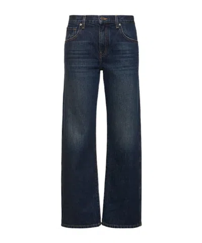 Khaite High-waisted Wide-leg Jeans In Blue