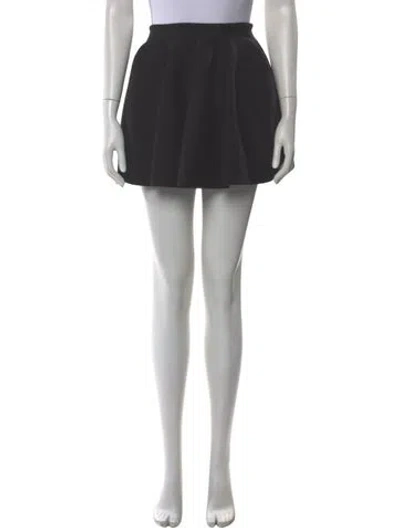Pre-owned Khaite Hooded Knit Shawl Mini Skirt In Black