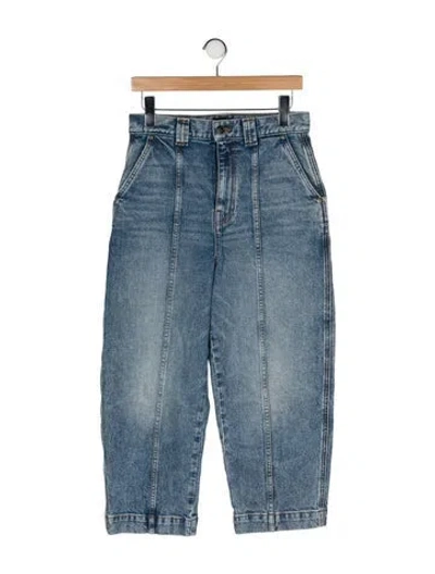 Pre-owned Khaite Hugo Straight Leg Jeans In Blue