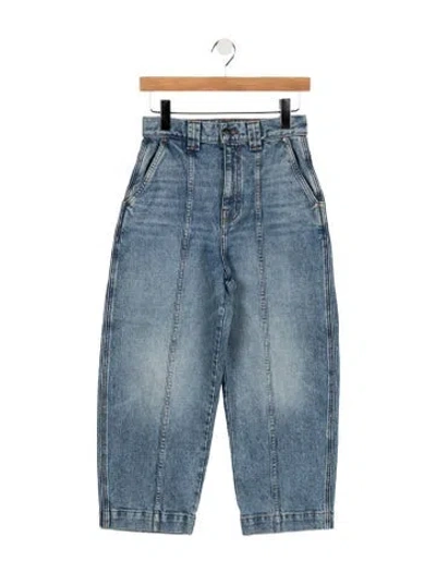 Pre-owned Khaite Hugo Straight Leg Jeans In Blue