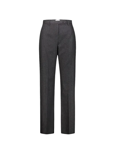 Khaite Hunter Pressed-crease Trousers In Gray