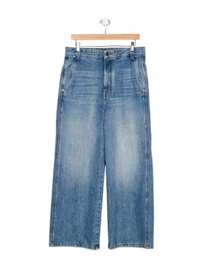 Pre-owned Khaite Ian Wide Leg Jeans In Blue