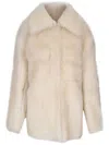 Khaite Iana Shearling Jacket In Neutrals