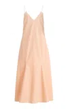 Khaite Iben Cotton-poplin Maxi Dress - In Pink