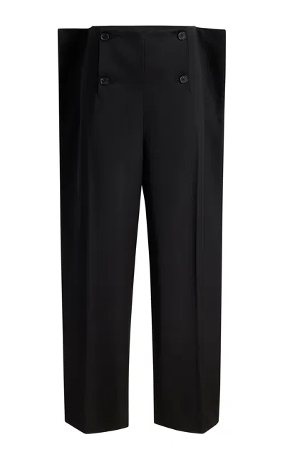 Khaite Ila Tailored Satin Balloon Pants In Black