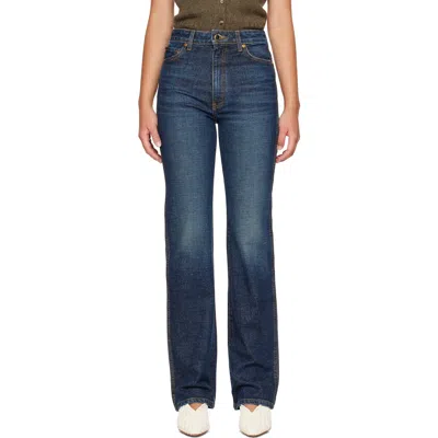 Khaite Indigo Danielle Stretch Jeans In 010 Lansing