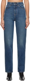 Khaite Indigo 'the Albi' Jeans In 099 Archer