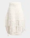 Khaite Inna Knit Cotton-blend Maxi Skirt In Glaze